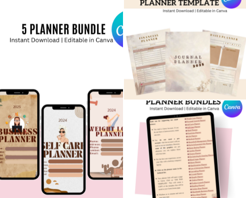 Digital Products – Instant Downloads & Templates cover photo collage