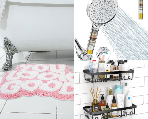 my bathroom essentials-college apartment addition cover photo collage