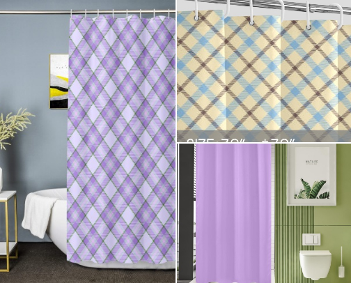 Shower Curtain Options cover photo collage