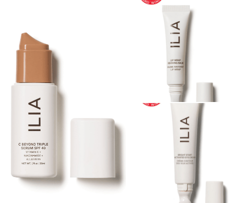 Clean, skin-centric beauty cover photo collage