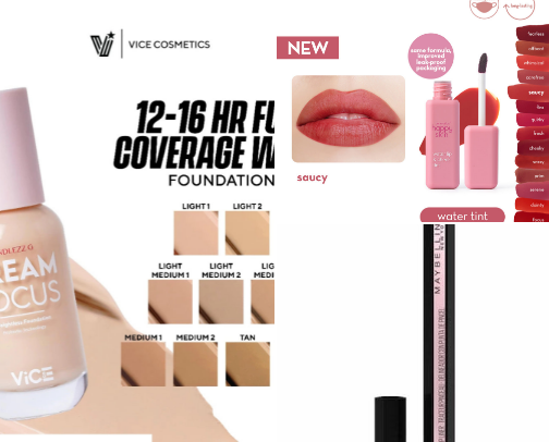 Office make up cover photo collage