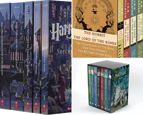 "Boxed Book Sets That Make Perfect Gifts cover photo collage