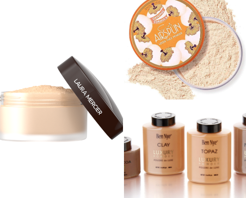 Setting powders cover photo collage