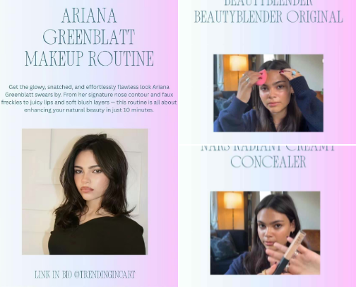 Ariana Greenblatt Makeup Routine cover photo collage