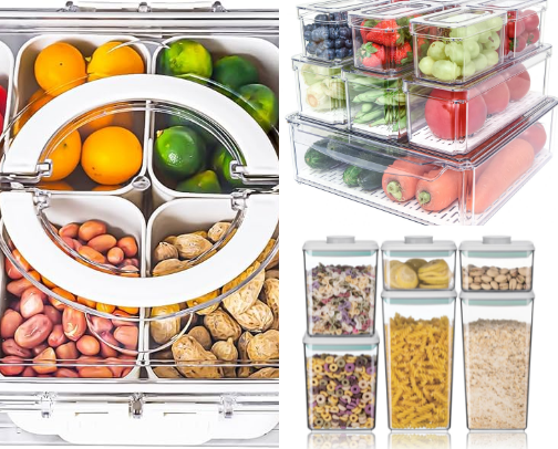Food and Make Up Containers cover photo collage