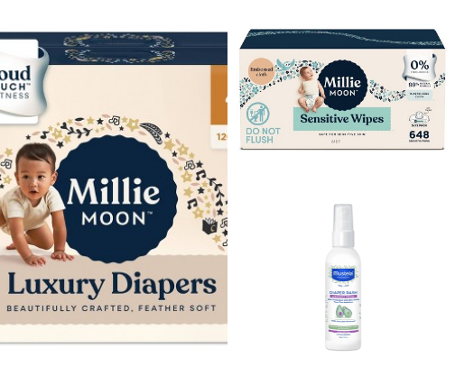 Diapering essential section 👶👩🏻‍🍼 cover photo collage
