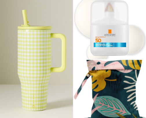 Fun in the sun pool/beach must haves cover photo collage