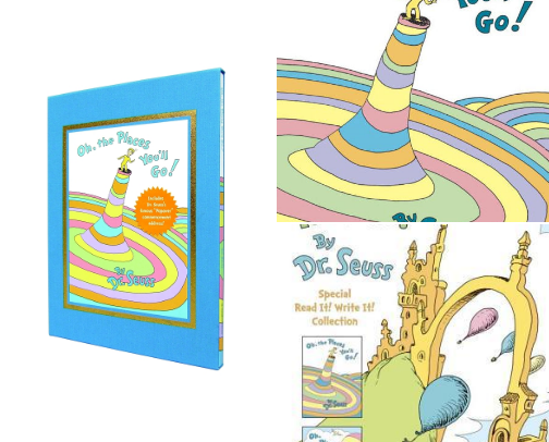 Oh, the Places You'll Go! Slipcased Deluxe Edition (Classic Seuss) cover photo collage
