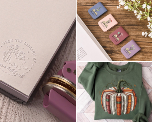 Bookworm accessories cover photo collage