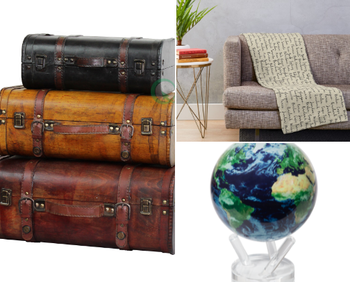 Calling all globe trotters. Travel Themed Home Decor. cover photo collage