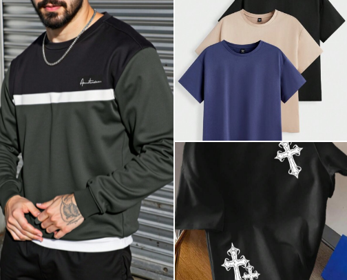 Men’s Fashion 👕🩳👖 cover photo collage