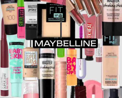 Maybelline's Best: Essential Makeup Products. cover photo collage