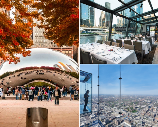 🏙️ “Windy City Vibes: Sights, Eats, Stays, Karaoke & Hookah Hotspots” cover photo collage