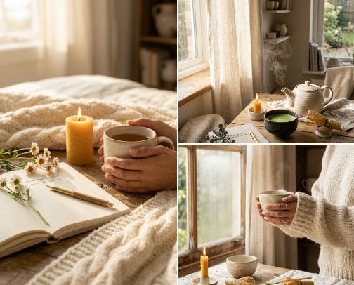 Cozy Tea & Matcha Essentials cover photo collage