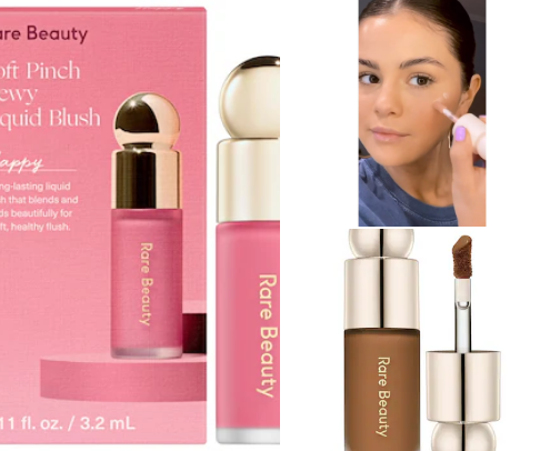 Rare beauty products, loveee it cover photo collage