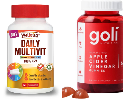 Wellness products cover photo collage