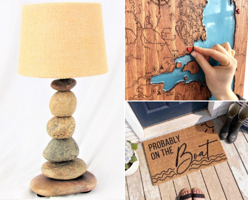 What I Love: Earth-Friendly Pieces for a Cozy Lake Cabin cover photo collage