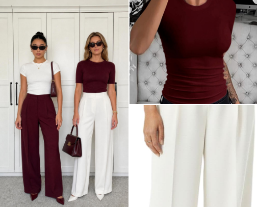 Color Pairing Ideas: Burgundy + White cover photo collage