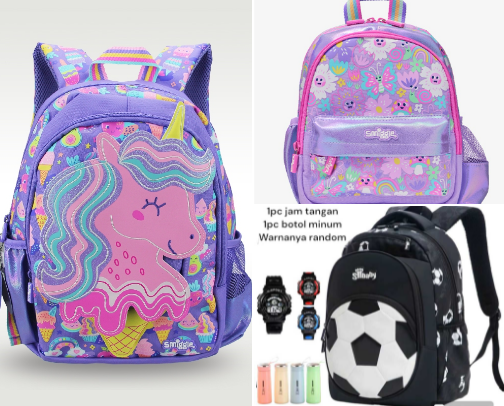 childern's school bags cover photo collage