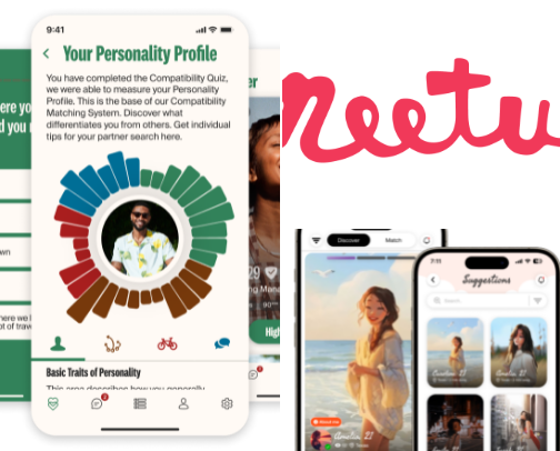 Dating and relationship site & apps cover photo collage