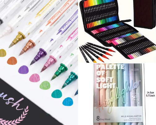 Markers & Colored Pencils cover photo collage
