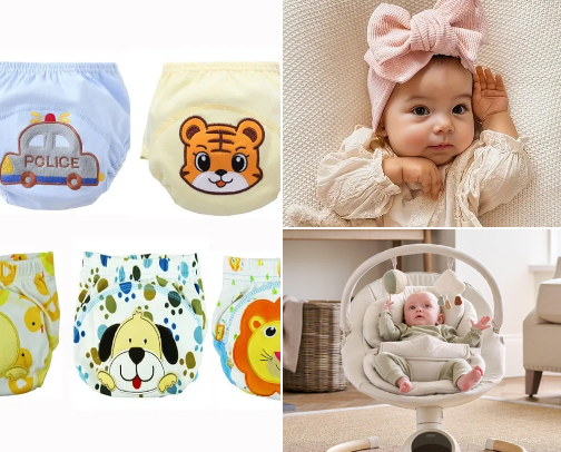 Must have baby needs for new born babies cover photo collage