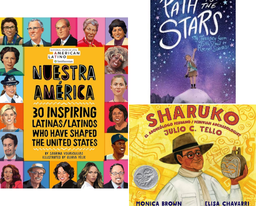 Hispanic Heritage Month Books for Kids cover photo collage