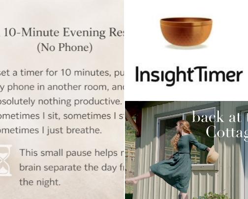 Gentle Things That Help Me Reset 🤍 cover photo collage