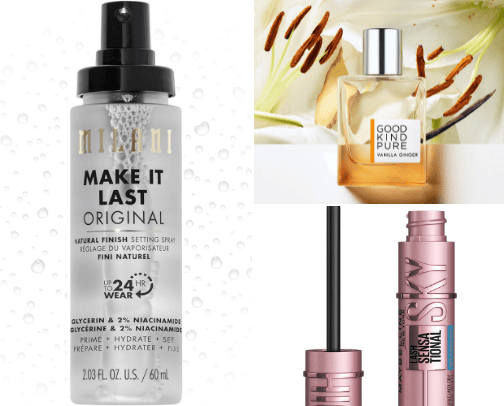 Makeup, skincare and perfumes cover photo collage