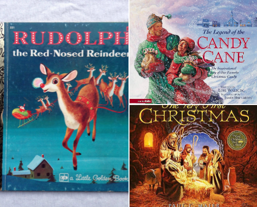 Christmas books for December cover photo collage