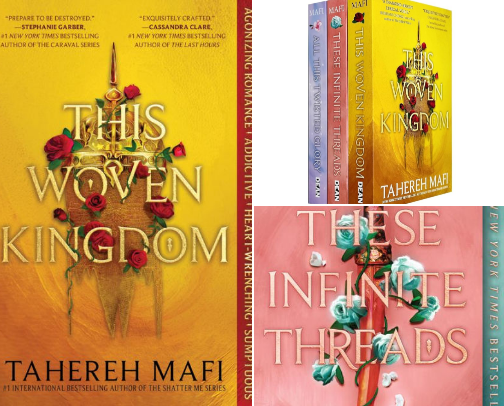 my GOD TIER fantasy romance book recs! cover photo collage