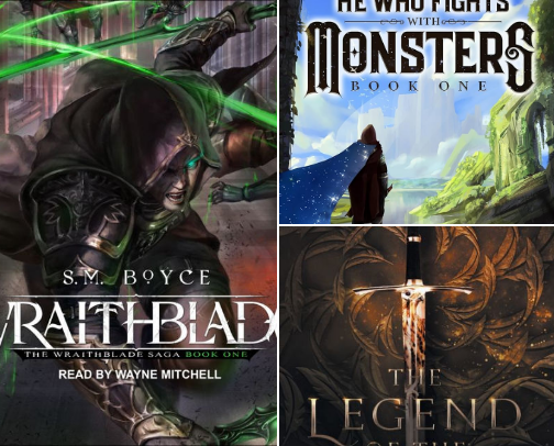 My favorite action fantasy book recs! cover photo collage