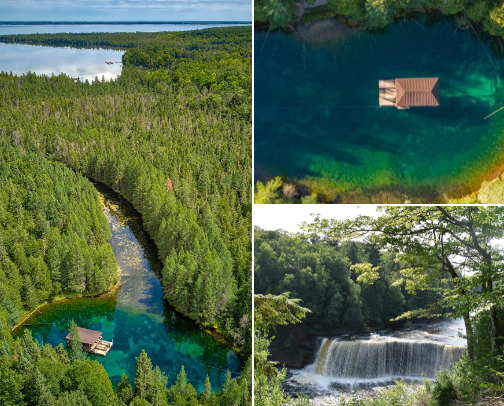 Must visit places in upper michigan cover photo collage