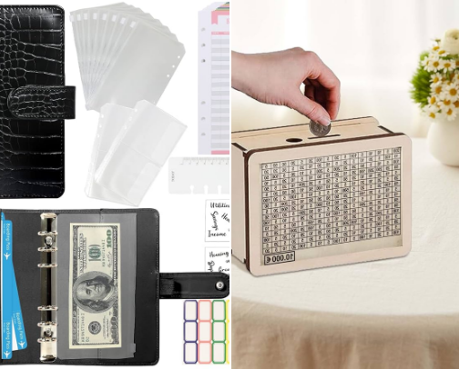 Buget binder & boxes cover photo collage