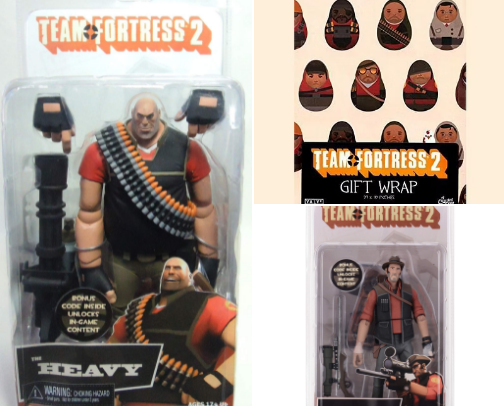 Team Fortress 2 Merchandise cover photo collage