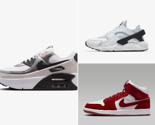Women's nike sneakers cover photo collage