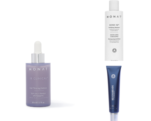 The hair products taking over my shower (damage control, postpartum hair loss)💆🏼‍♀️ cover photo collage