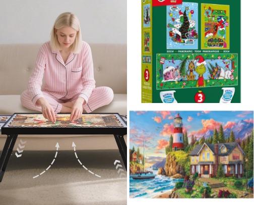 Puzzle lover cover photo collage