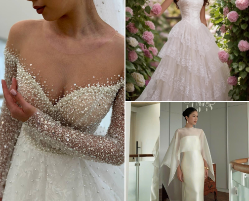 Wedding dresses online and oh, so beautiful! cover photo collage