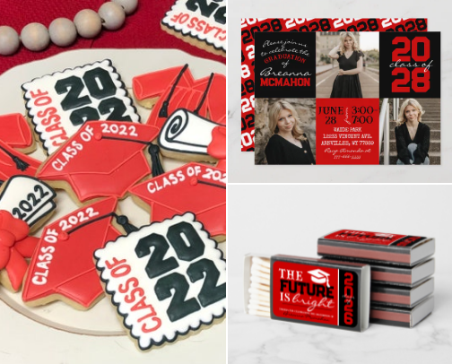 Red & Black Graduation 🎓 cover photo collage