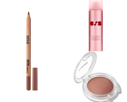 My OVER 40 MAKEUP desert island products cover photo collage