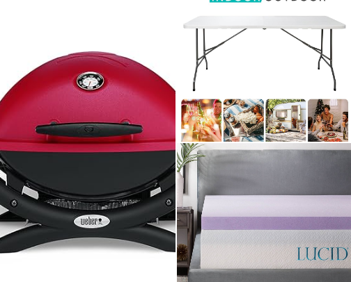 Items for a Comfortable & Fun Camping Trip cover photo collage