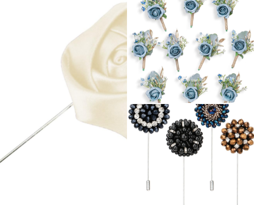 The latest 2026 Wedding trend for men!! Brooches/Boutonnieres Every man on the 2026 Oscar Red Carpet was wearing one! cover photo collage