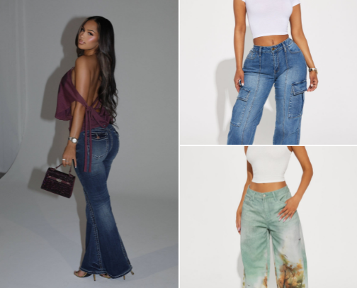 Jeans cover photo collage