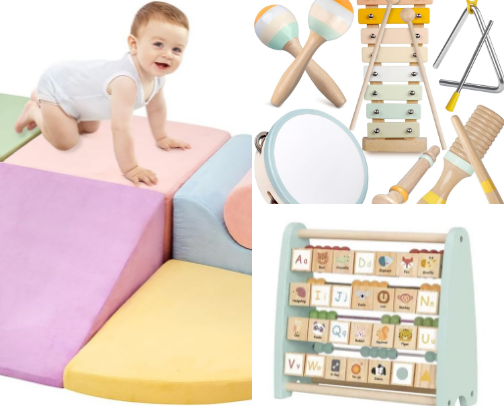 Sensory Toys & Baby Essentials for Toddlers cover photo collage