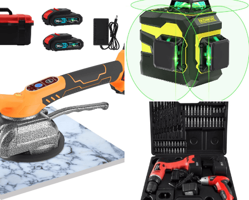 Construction Tools cover photo collage