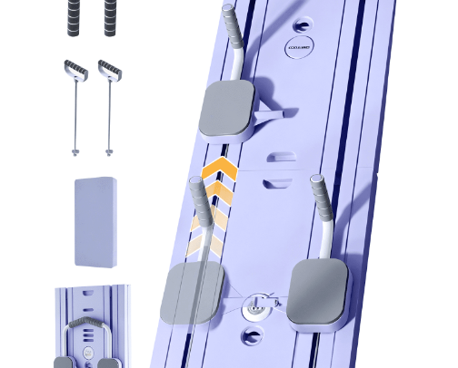 Pilates board set at home cover photo collage