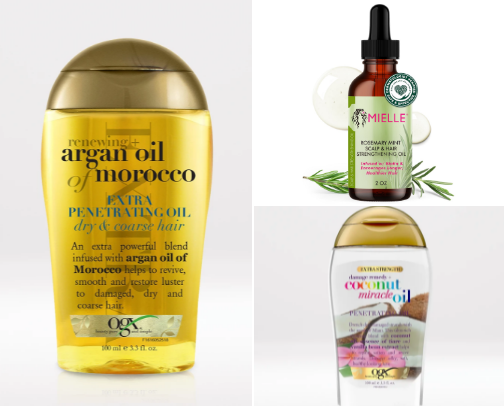 glossy hair products cover photo collage