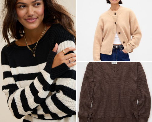 Comfy, Cozy Sweaters cover photo collage