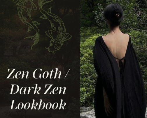 Dark Zen / Zen Goth Lookbook cover photo collage